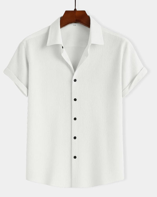 Classic White Textured Shirt