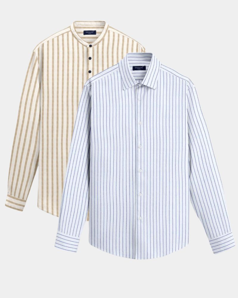 Pack of 2 Striped Combo Shirts