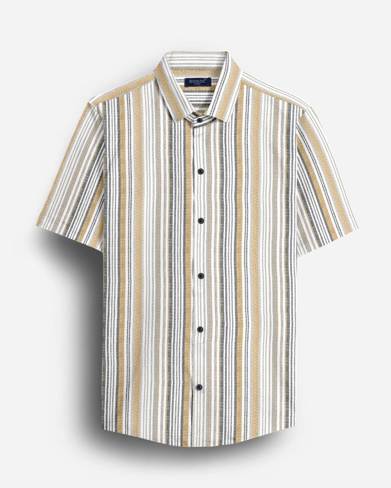 Striped Cotton Blend Shirt For Men