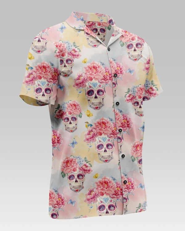 Multicolour Skull Printed Cotton Shirt