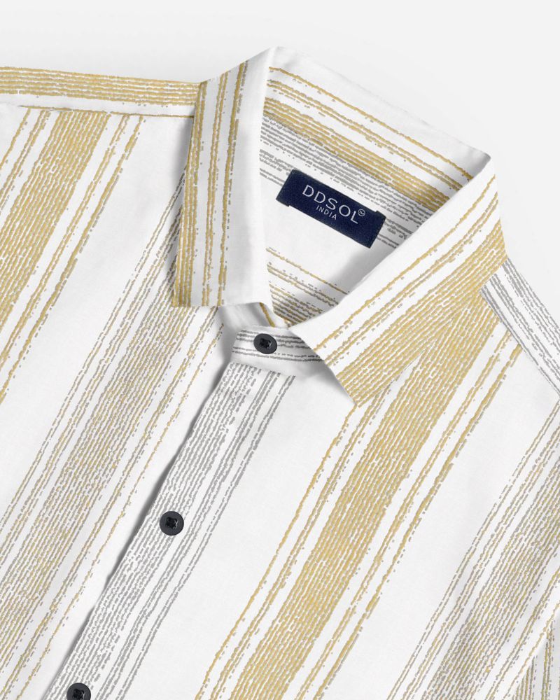 Golden Horizon Striped Shirt