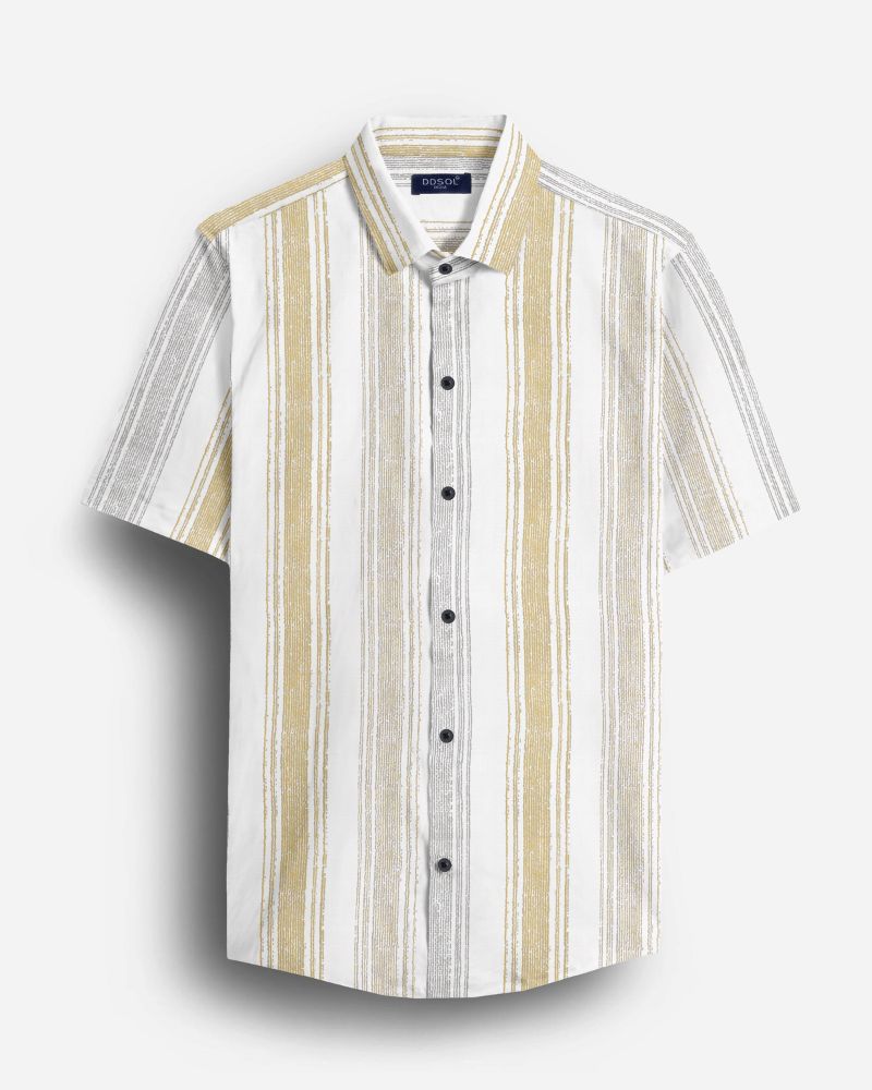 Golden Horizon Striped Shirt