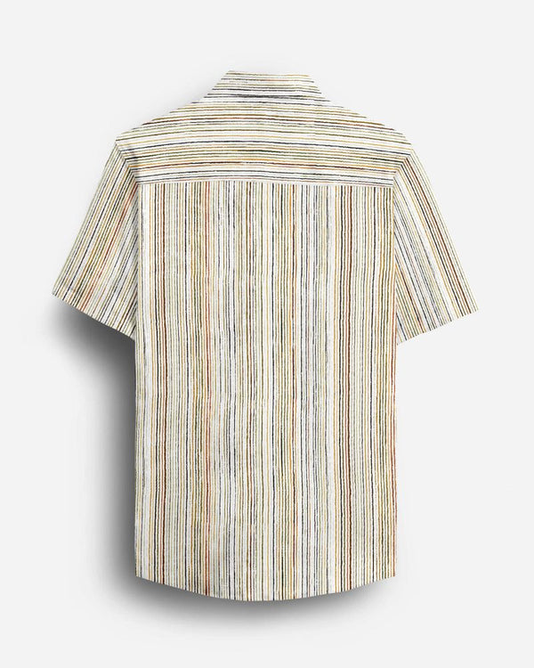 Rustic Stride Striped Cotton Shirt