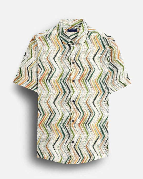 ZigZag Terra Printed Cotton Shirt