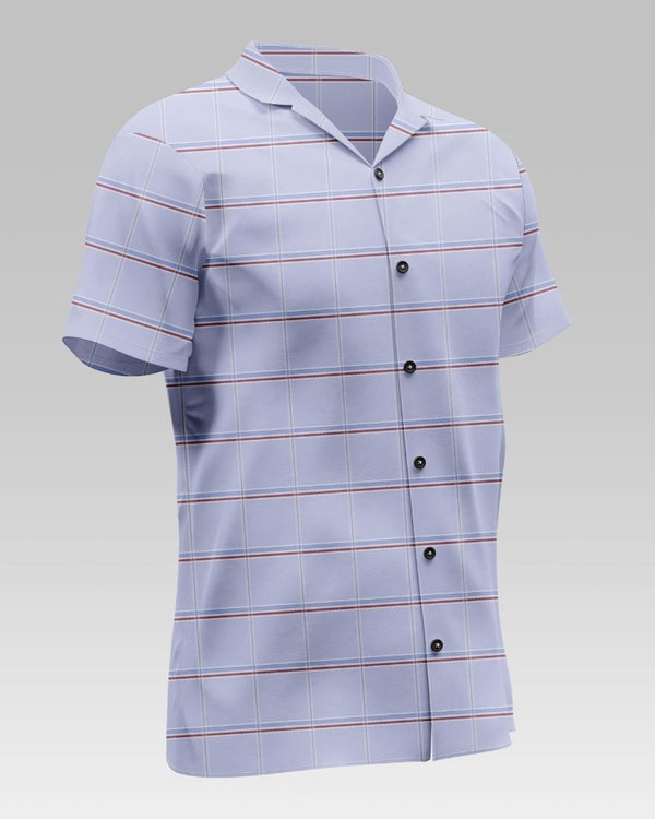 Purple Check Casual Shirt For Men
