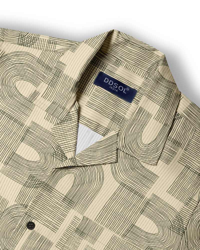 Men's Abstract Geo Lines Short Sleeve Shirt