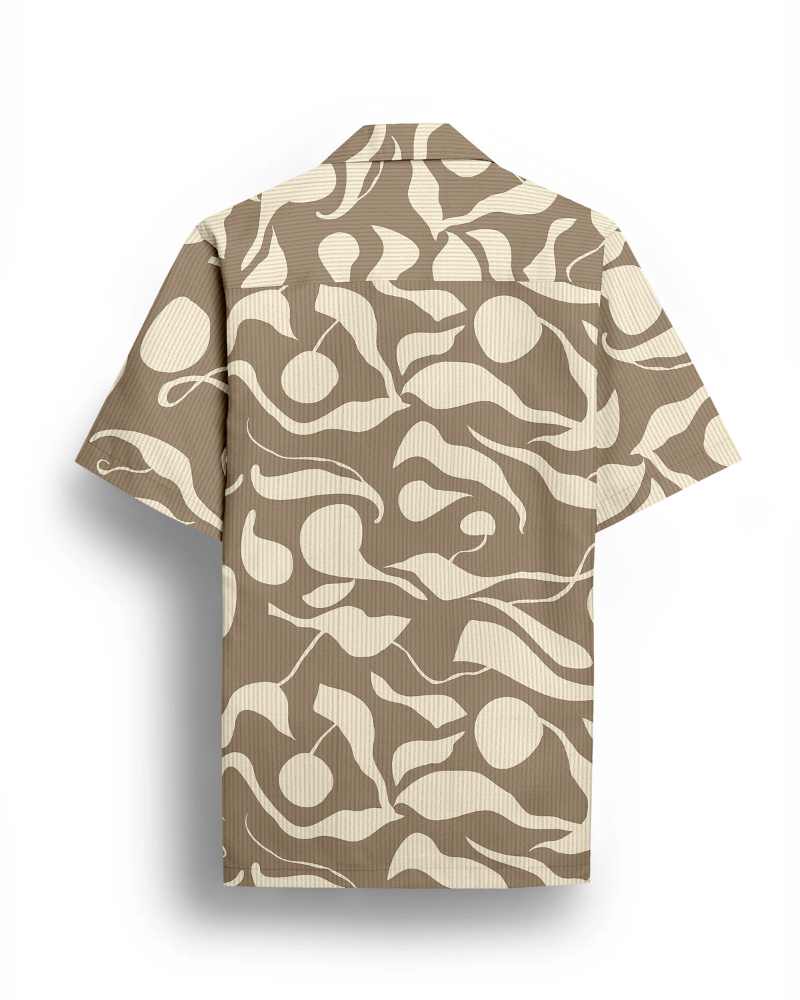 Men's Swirl Abstract Print Short Sleeve Shirt