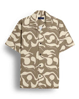 Men's Swirl Abstract Print Short Sleeve Shirt