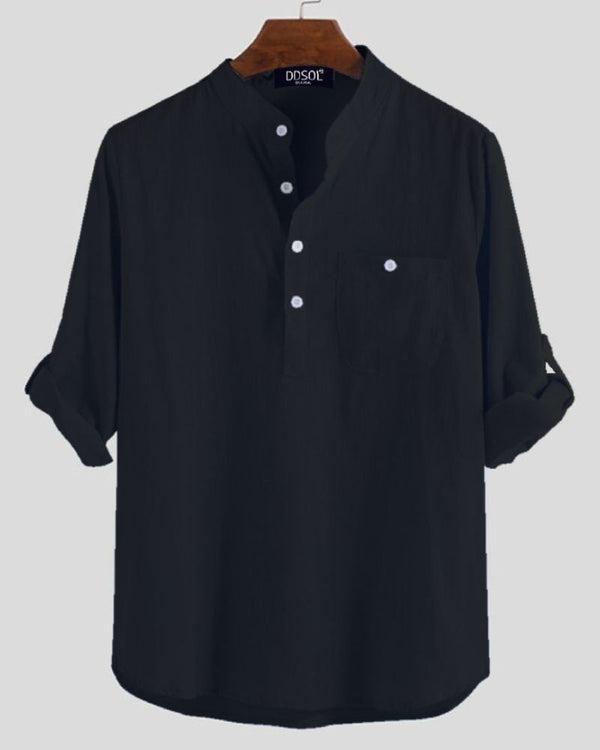 Men's Regal Luxe Black Kurta Shirt