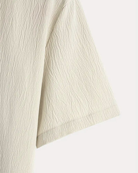 Ivory Color Textured Shirt