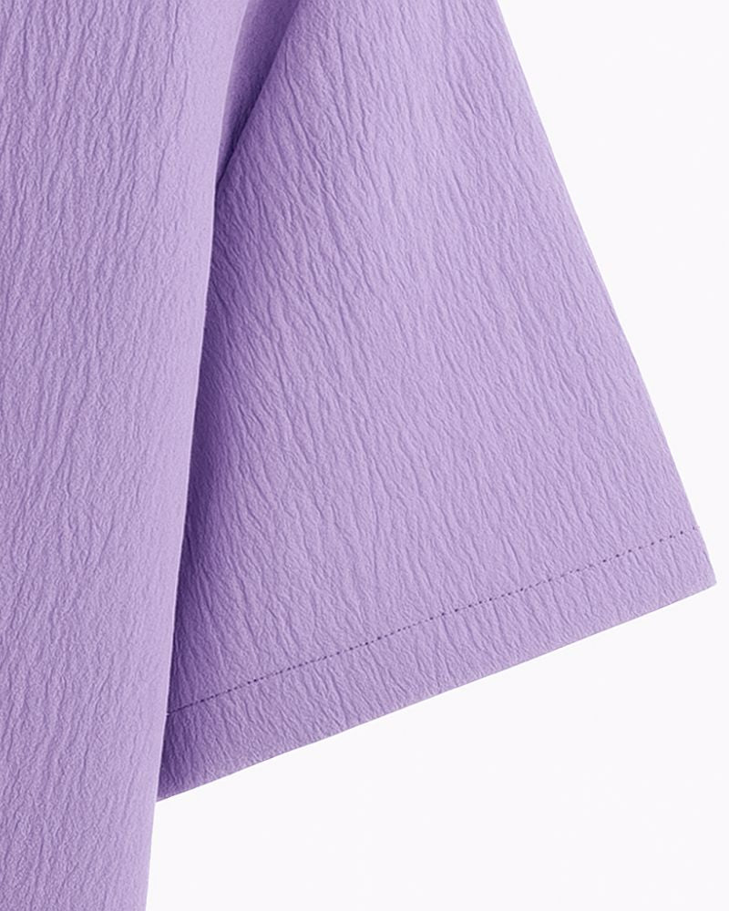 Lavender Blue Textured Shirt