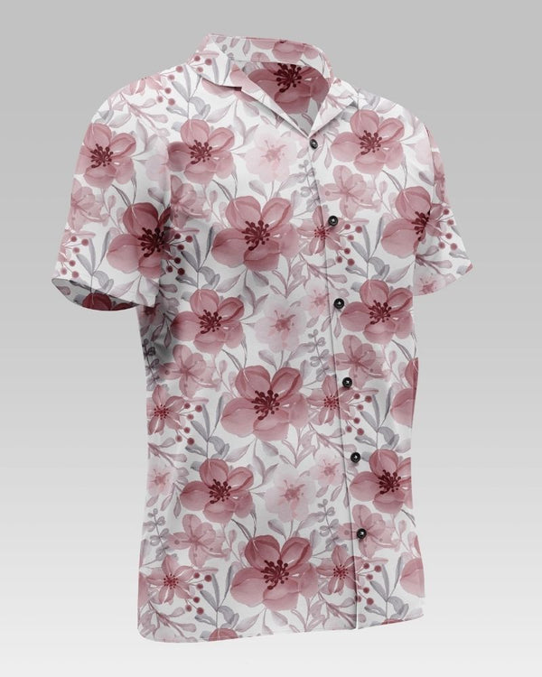 Ruby Flowers Print Shirt For Men