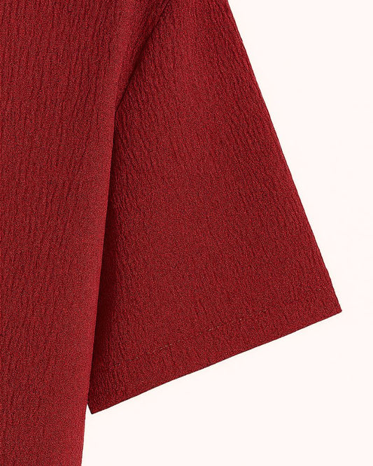 Benedict Maroon Textured Shirt