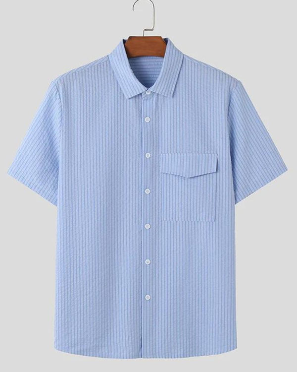 Light Blue Regular Cotton Shirt