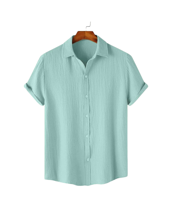 Light Turquoise Textured Shirt