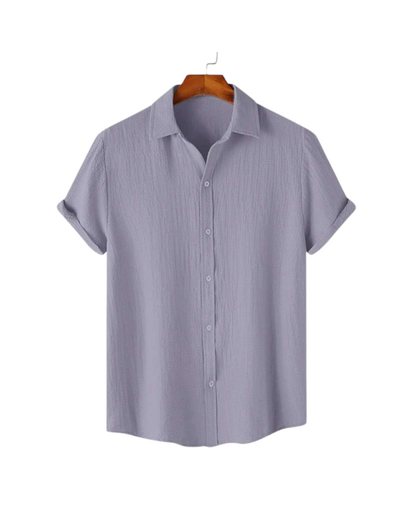 Lavender Blue Textured Shirt