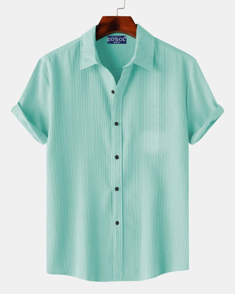  Men's Mint Ribbed Stripe Shirt