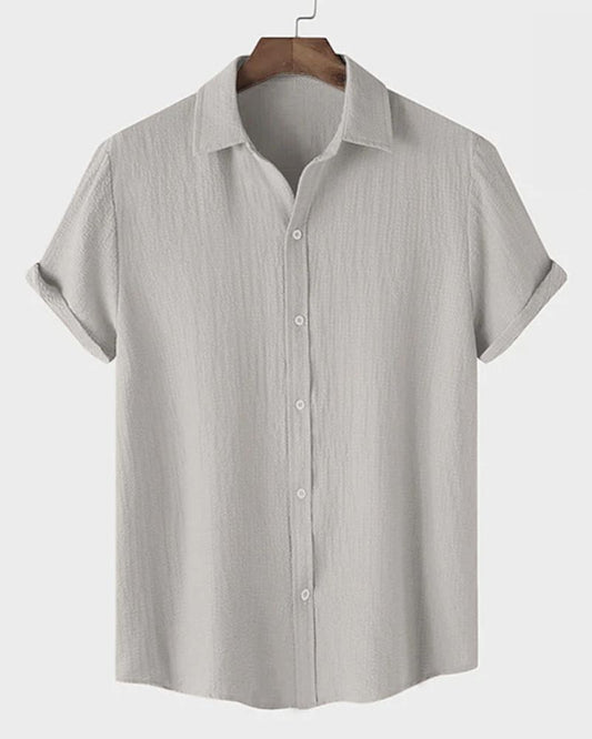 Ivory Color Textured Shirt