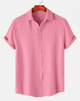 Bright Salmon Textured Shirt
