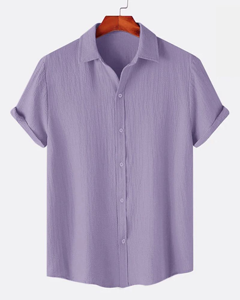 Lavender Blue Textured Shirt
