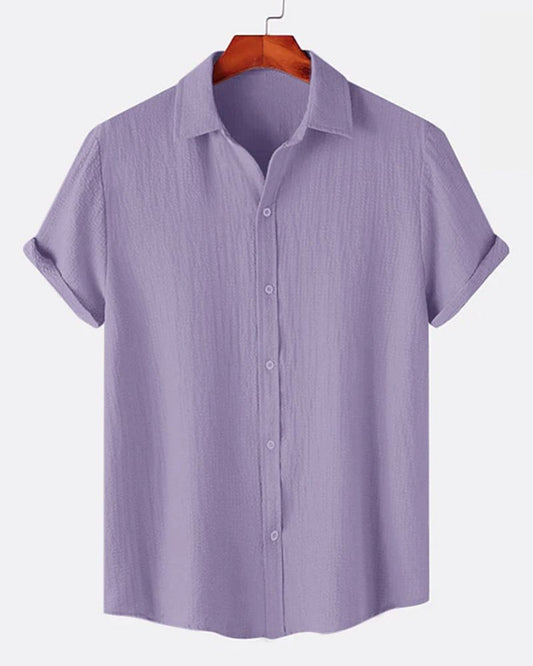 Lavender Blue Textured Shirt