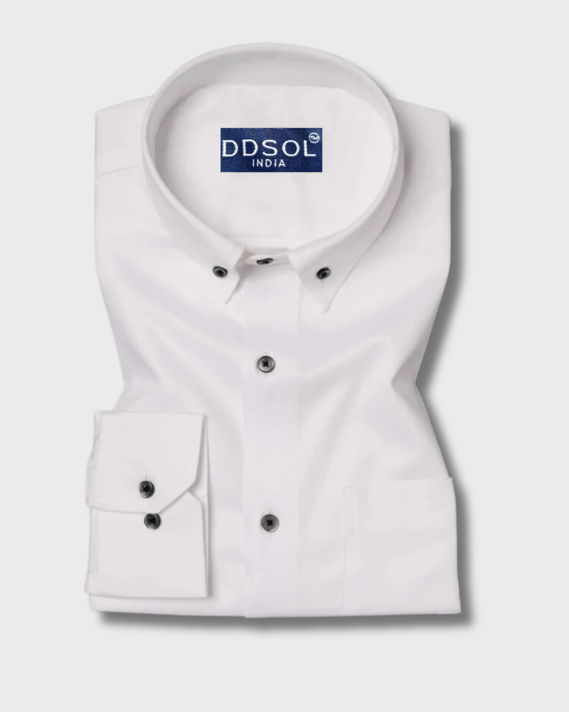 White Oxford Plain Cotton Shirt