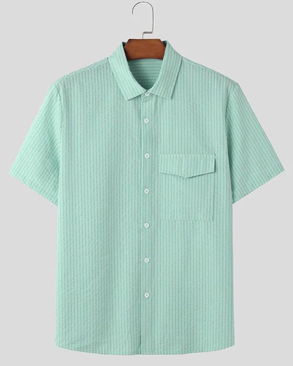 Sea Green Regular Cotton Shirt