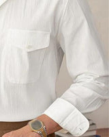 White Double Pocket Cotton Shirt