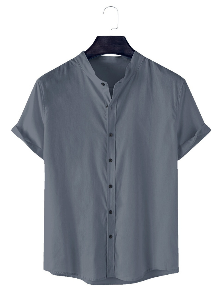 GREY RAYON COTTON MEN SHIRT – Duders